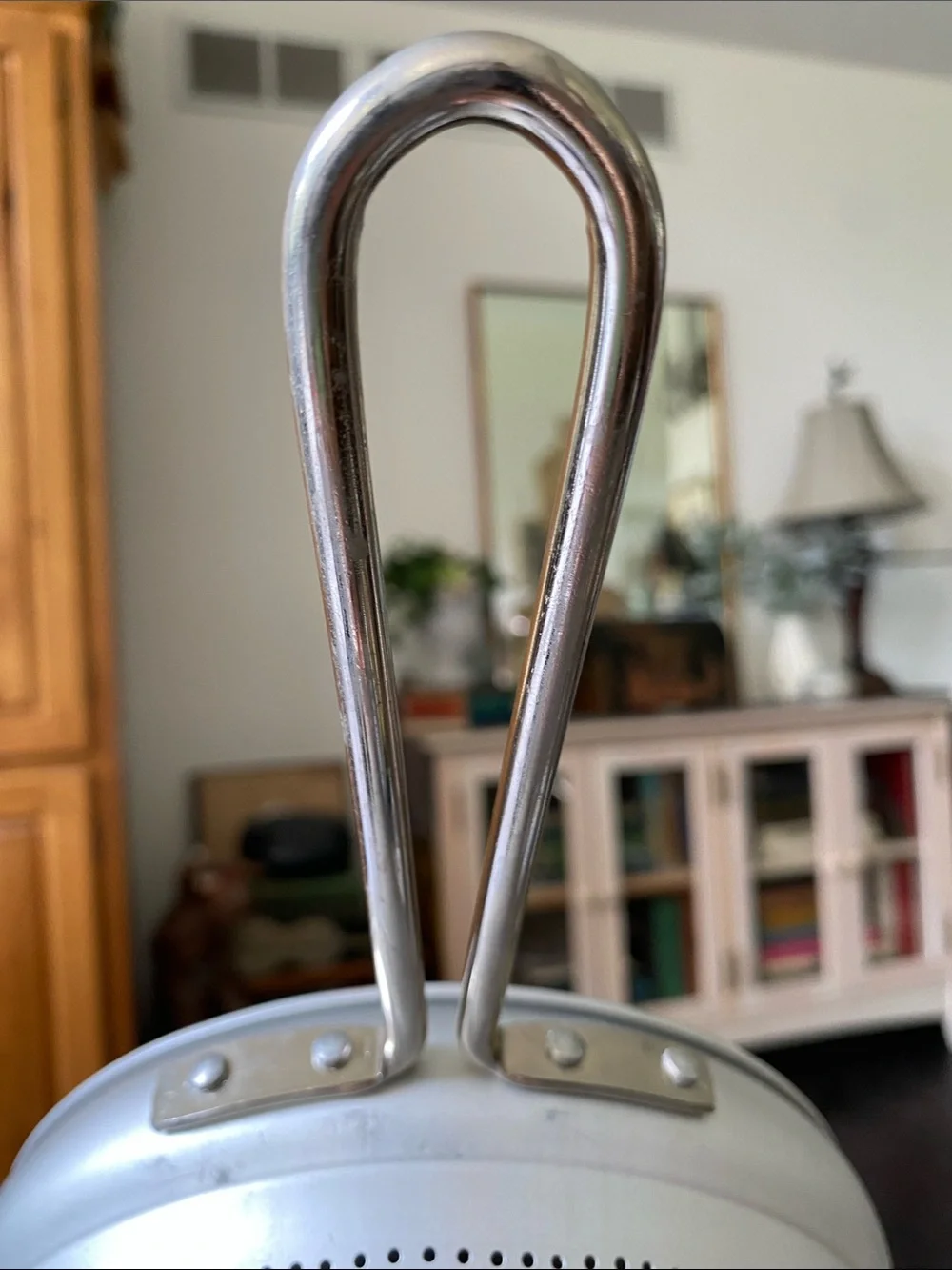 Vintage Cone Sieve, Wooden Pestle & Aluminum Stand